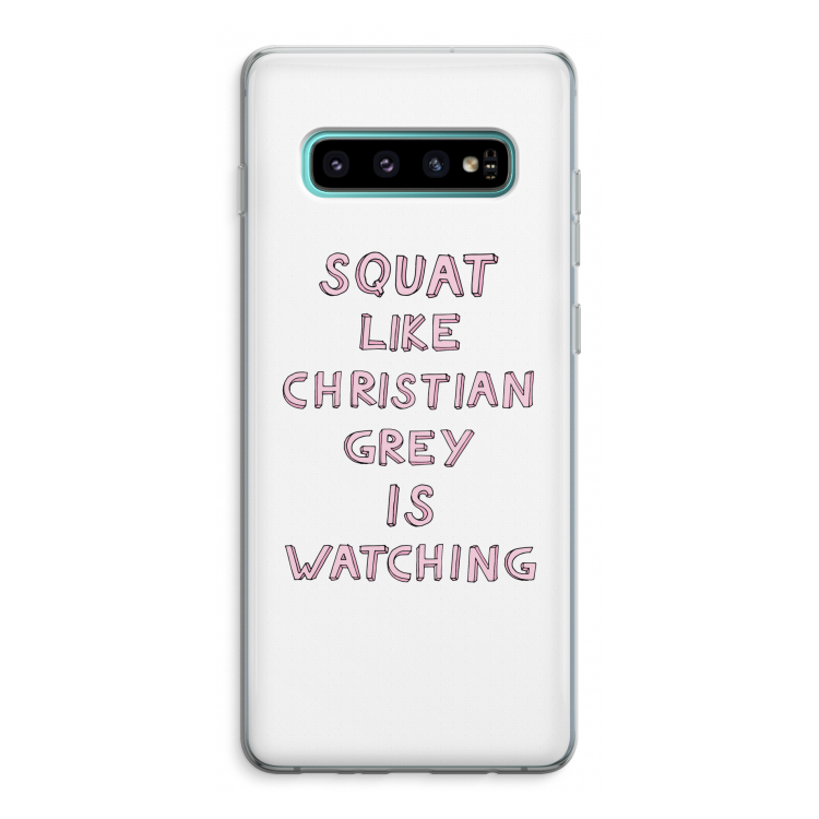 Christian Grey: Samsung Galaxy S10 Plus Transparant Hoesje