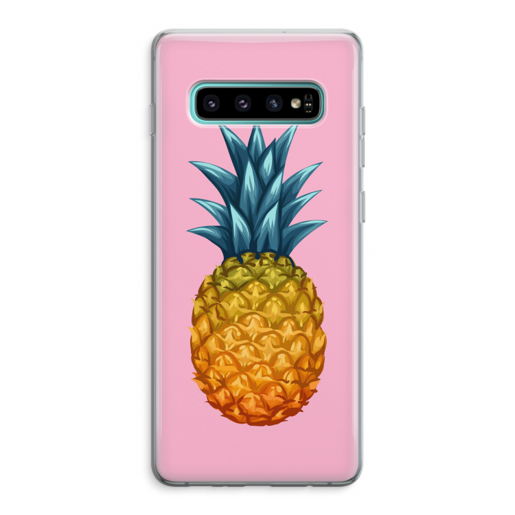 Grote ananas: Samsung Galaxy S10 Plus Transparant Hoesje