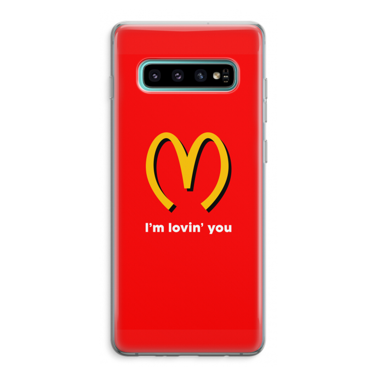 I'm lovin' you: Samsung Galaxy S10 Plus Transparant Hoesje