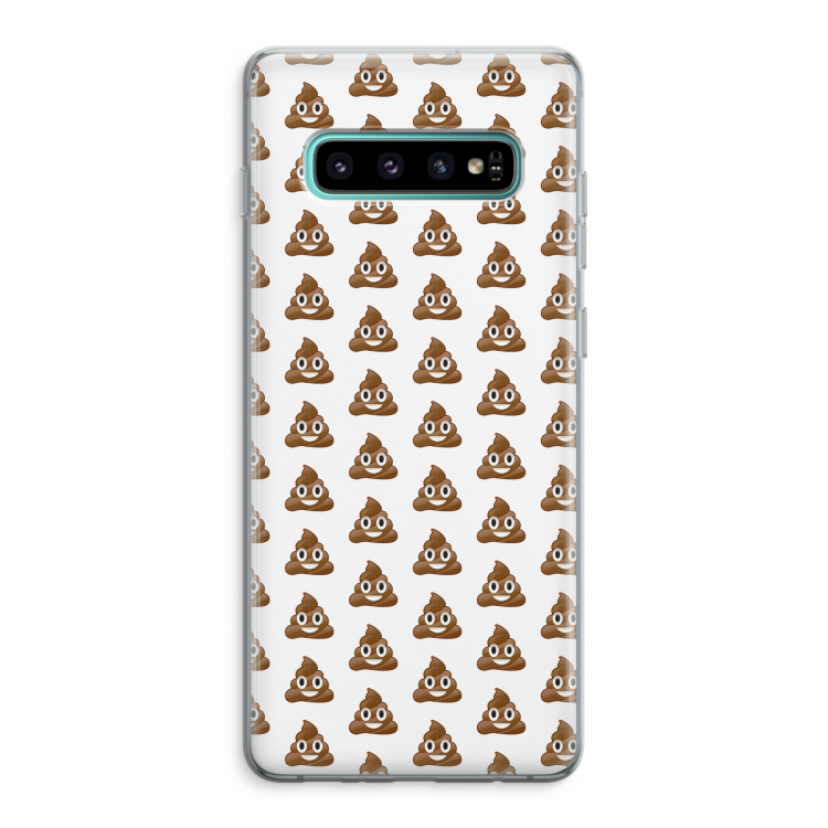 Poop emoji: Samsung Galaxy S10 Plus Transparant Hoesje