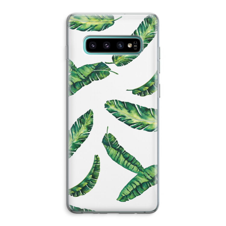 Lange bladeren: Samsung Galaxy S10 Plus Transparant Hoesje