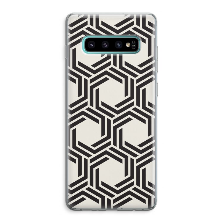 Geometrisch patroon: Samsung Galaxy S10 Plus Transparant Hoesje
