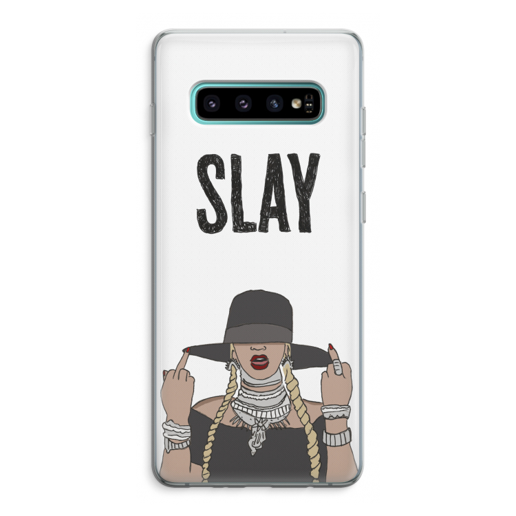 Slay All Day: Samsung Galaxy S10 Plus Transparant Hoesje