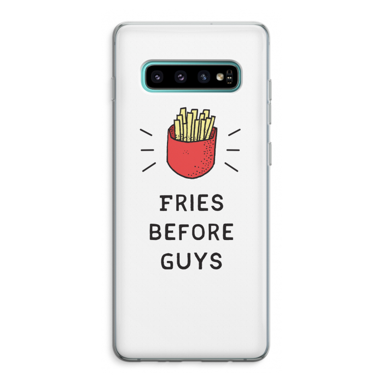 Fries before guys: Samsung Galaxy S10 Plus Transparant Hoesje