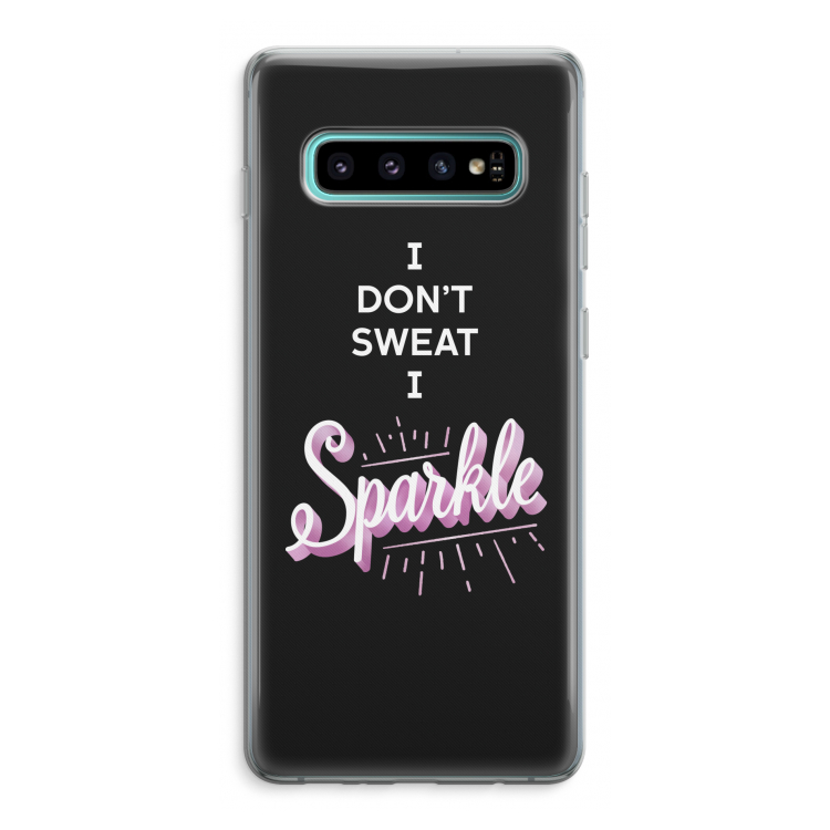 Sparkle quote: Samsung Galaxy S10 Plus Transparant Hoesje