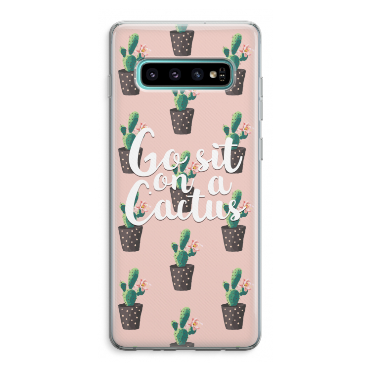 Cactus quote: Samsung Galaxy S10 Plus Transparant Hoesje