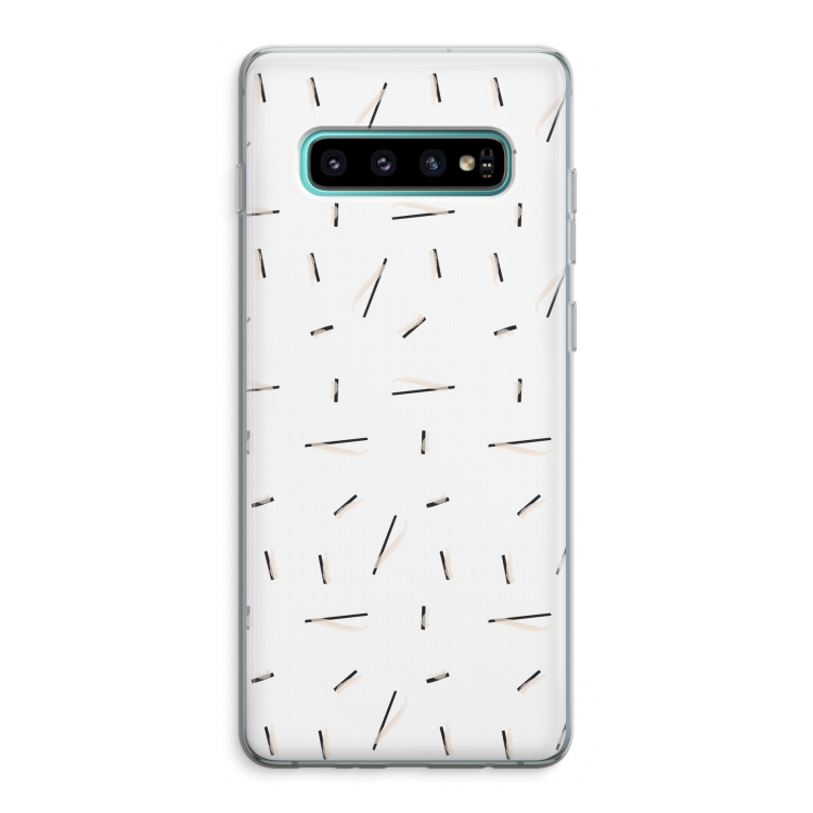 Hipster stripes: Samsung Galaxy S10 Plus Transparant Hoesje