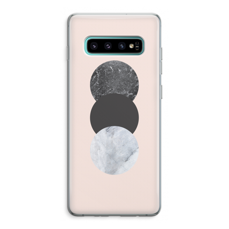 Marmeren cirkels: Samsung Galaxy S10 Plus Transparant Hoesje