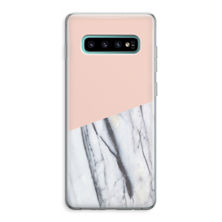 A touch of peach: Samsung Galaxy S10 Plus Transparant Hoesje