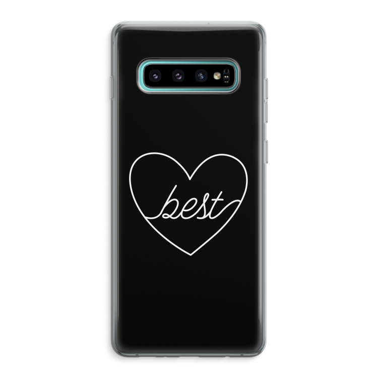 Best heart black: Samsung Galaxy S10 Plus Transparant Hoesje