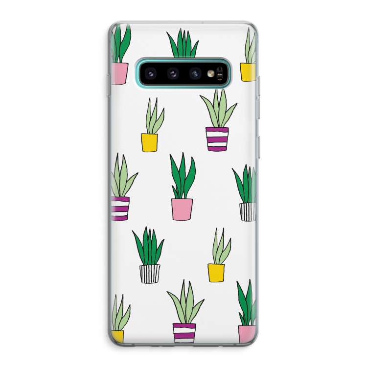 Sanseveria: Samsung Galaxy S10 Plus Transparant Hoesje