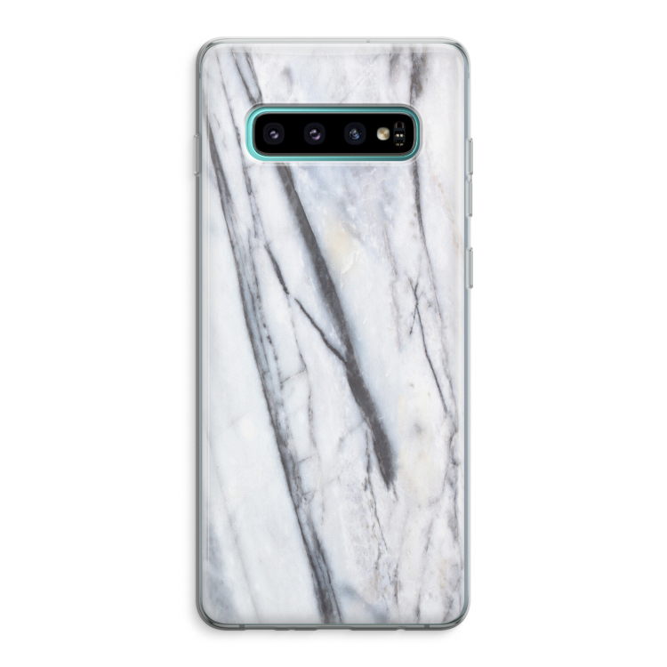 Gestreepte marmer: Samsung Galaxy S10 Plus Transparant Hoesje