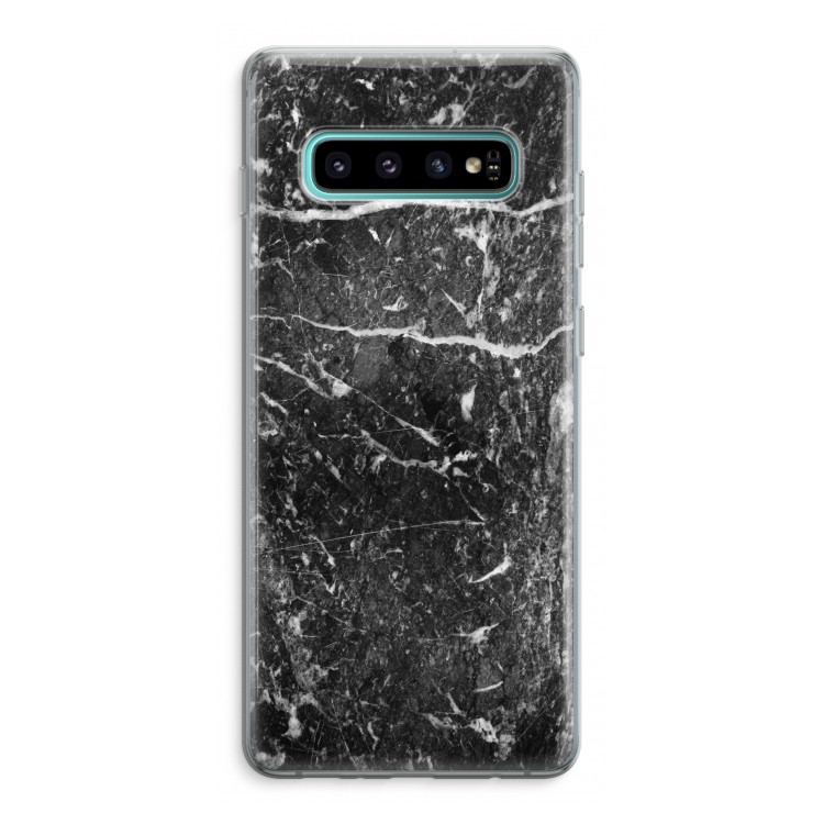 Zwart marmer: Samsung Galaxy S10 Plus Transparant Hoesje
