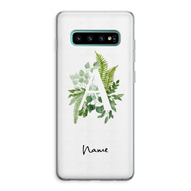 Green Brush: Samsung Galaxy S10 Plus Transparant Hoesje