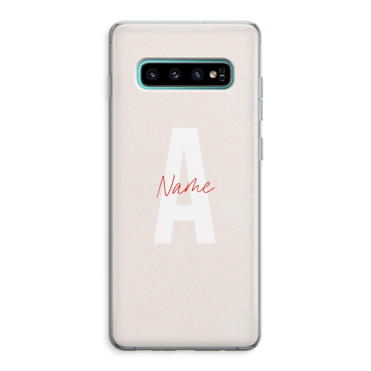 Strawberry Milkshake: Samsung Galaxy S10 Plus Transparant Hoesje