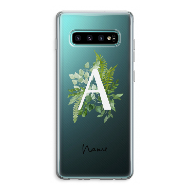 Green Brush: Samsung Galaxy S10 Plus Transparant Hoesje