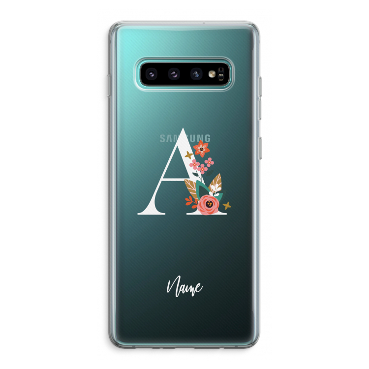 Pink Bouquet: Samsung Galaxy S10 Plus Transparant Hoesje
