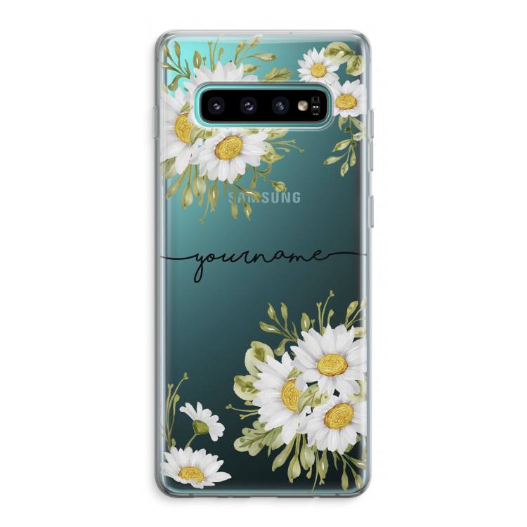 Daisies: Samsung Galaxy S10 Plus Transparant Hoesje