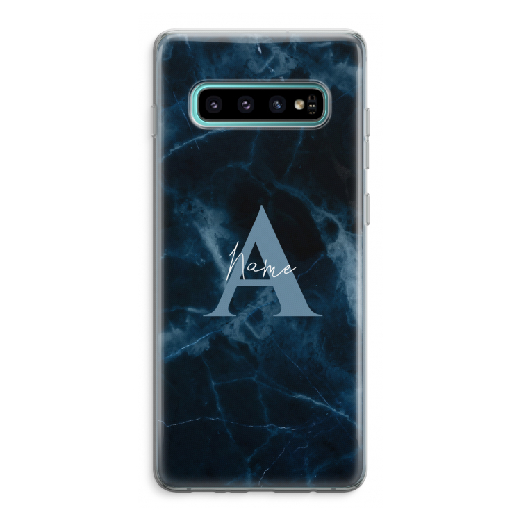Midnight Marble: Samsung Galaxy S10 Plus Transparant Hoesje