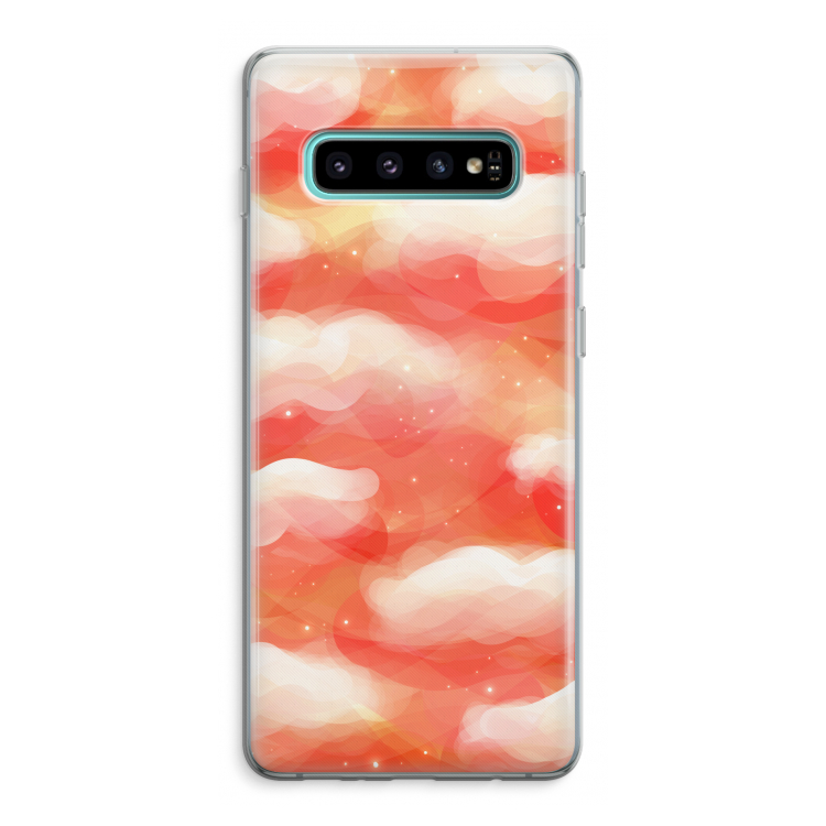 Lichte Wolken: Samsung Galaxy S10 Plus Transparant Hoesje