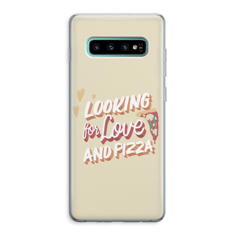 Pizza is the answer: Samsung Galaxy S10 Plus Transparant Hoesje