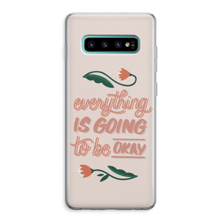 Optimistic flower girl: Samsung Galaxy S10 Plus Transparant Hoesje