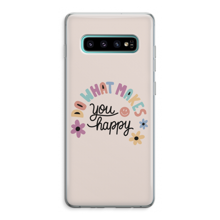 Happy days: Samsung Galaxy S10 Plus Transparant Hoesje