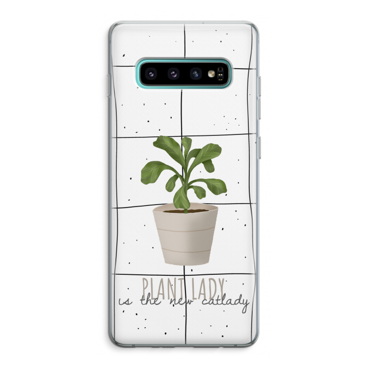 Kamerplant op vensterruit: Samsung Galaxy S10 Plus Transparant Hoesje