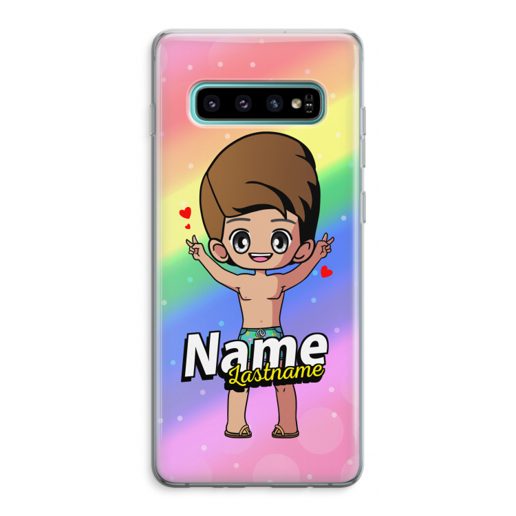 Chibi Maker man: Samsung Galaxy S10 Plus Transparant Hoesje