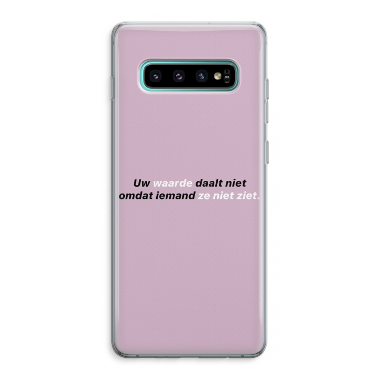 uw waarde daalt niet: Samsung Galaxy S10 Plus Transparant Hoesje