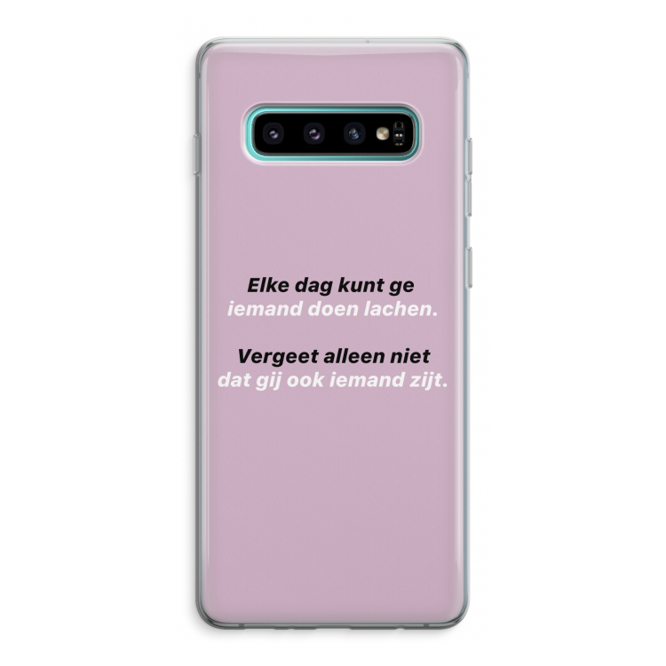 gij zijt ook iemand: Samsung Galaxy S10 Plus Transparant Hoesje