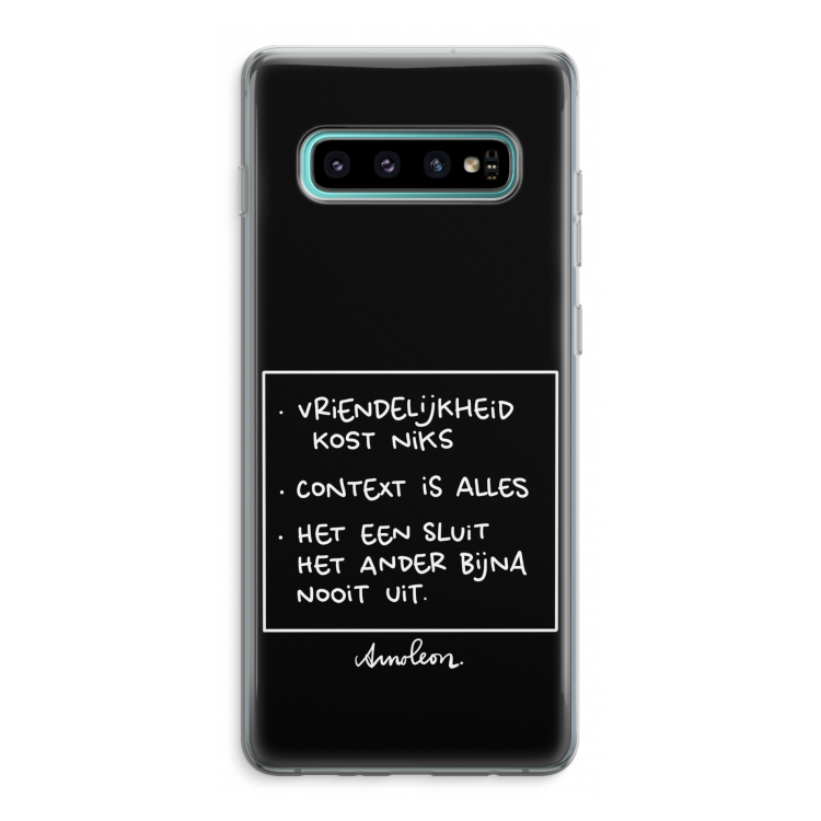 Mijn Motto's: Samsung Galaxy S10 Plus Transparant Hoesje