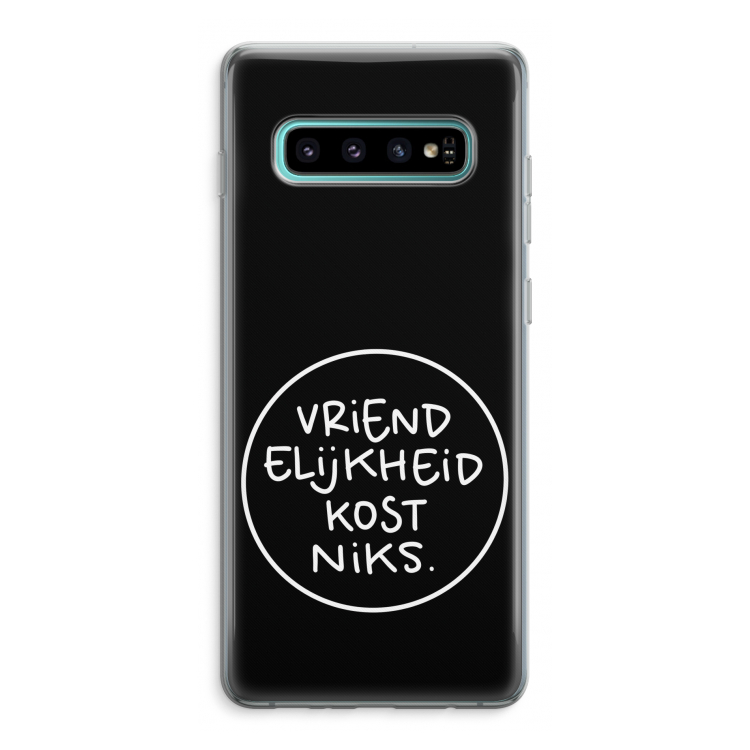 Vriendelijkheid: Samsung Galaxy S10 Plus Transparant Hoesje
