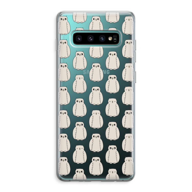 Uilen: Samsung Galaxy S10 Plus Transparant Hoesje