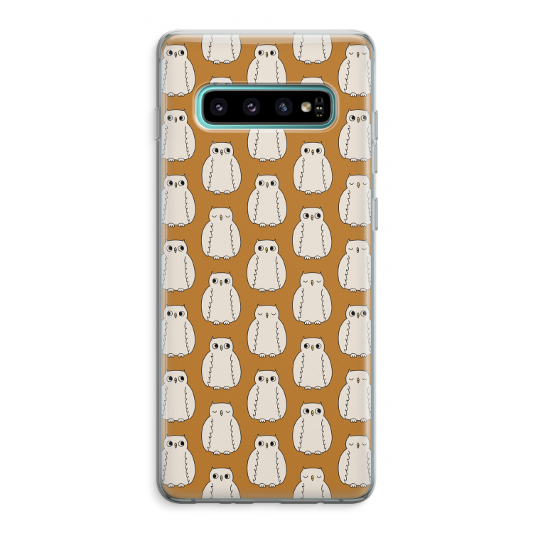 Uilen: Samsung Galaxy S10 Plus Transparant Hoesje
