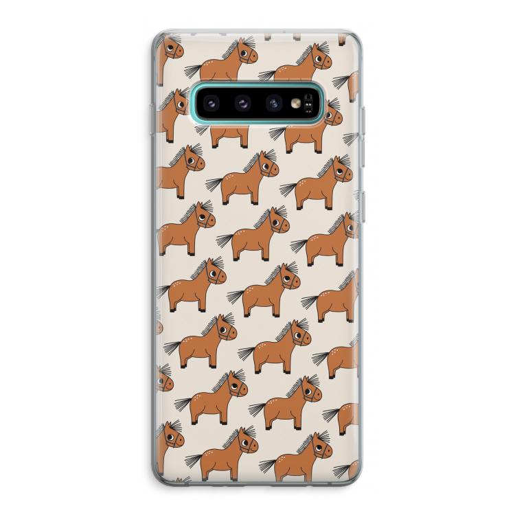 Pony: Samsung Galaxy S10 Plus Transparant Hoesje