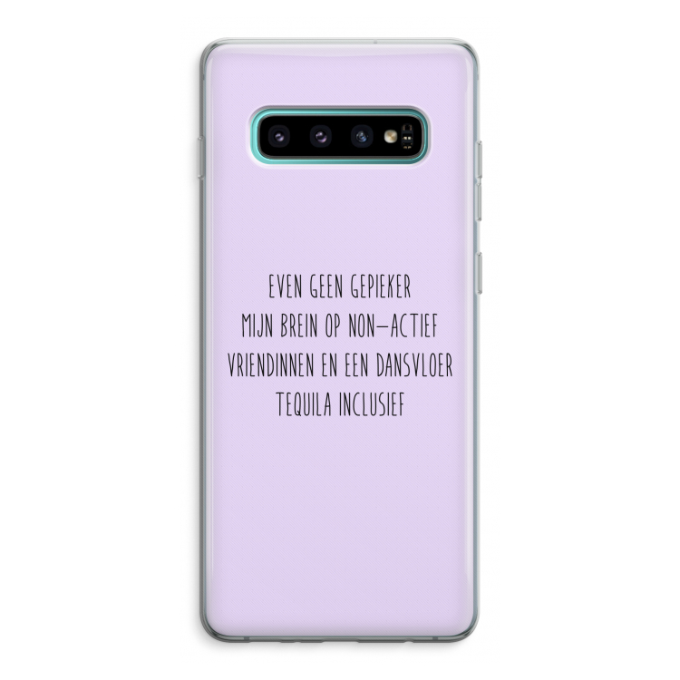 Tequila: Samsung Galaxy S10 Plus Transparant Hoesje