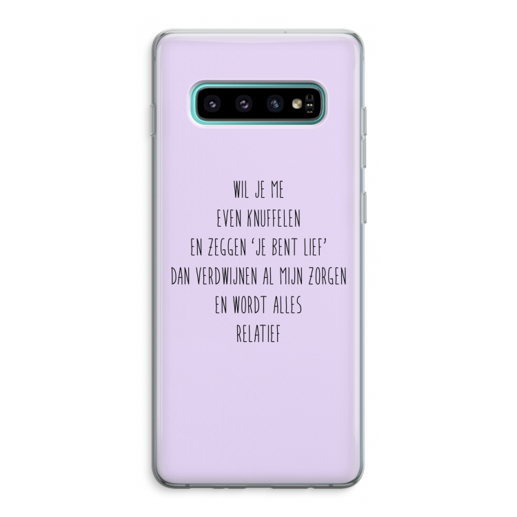 Relatief: Samsung Galaxy S10 Plus Transparant Hoesje