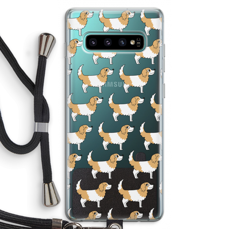 Doggy: Samsung Galaxy S10 Plus Transparant Hoesje met koord