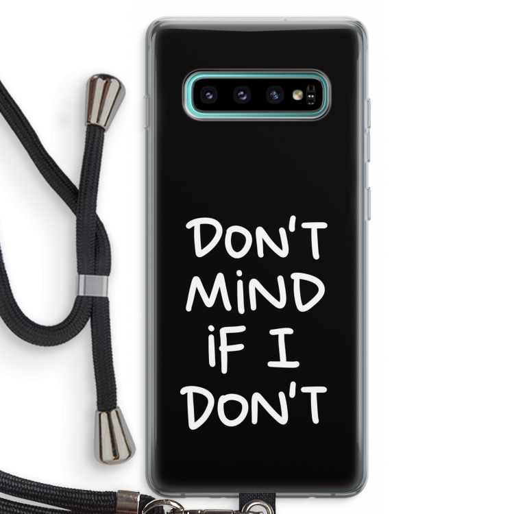 Don't Mind: Samsung Galaxy S10 Plus Transparant Hoesje met koord