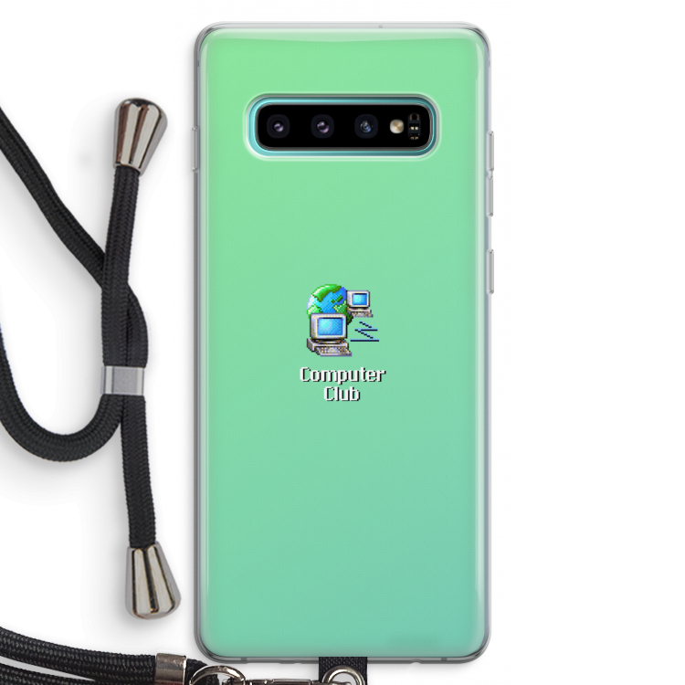 Win98: Samsung Galaxy S10 Plus Transparant Hoesje met koord