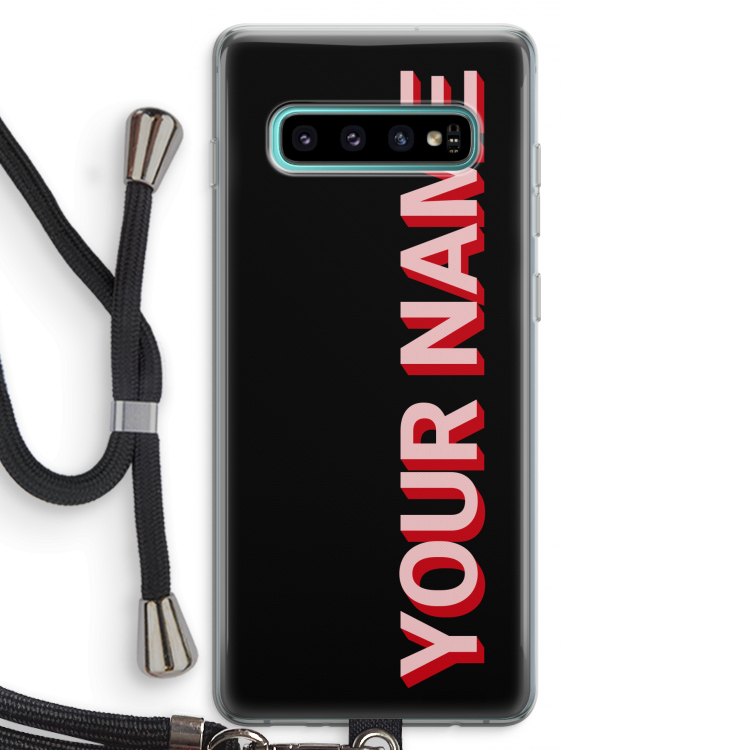 Namecase: Samsung Galaxy S10 Plus Transparant Hoesje met koord