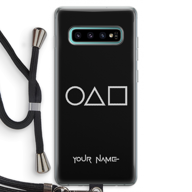 Squid Game: Samsung Galaxy S10 Plus Transparant Hoesje met koord