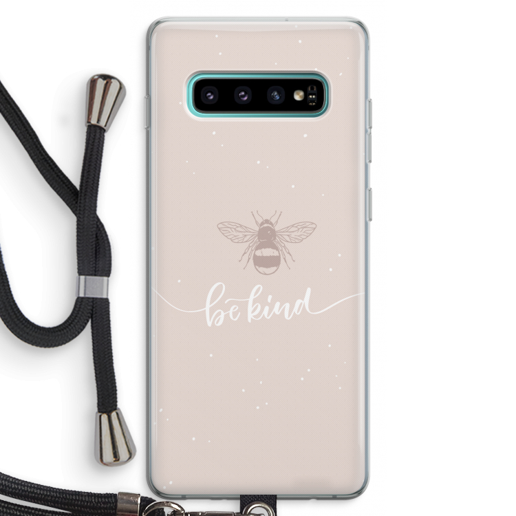 Be(e) kind: Samsung Galaxy S10 Plus Transparant Hoesje met koord