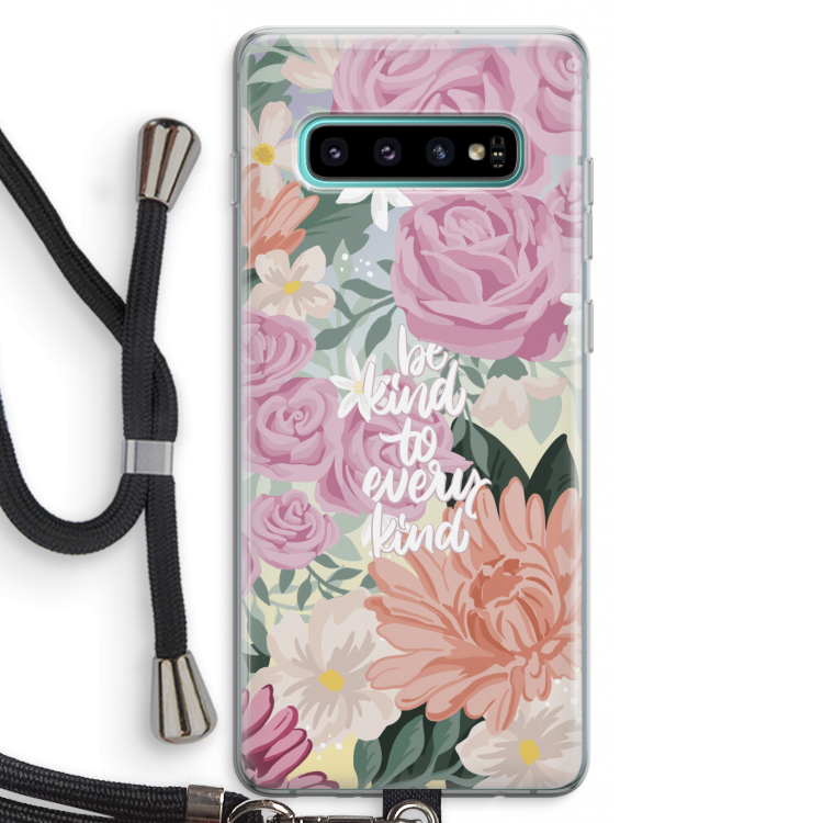 Kindness matters: Samsung Galaxy S10 Plus Transparant Hoesje met koord