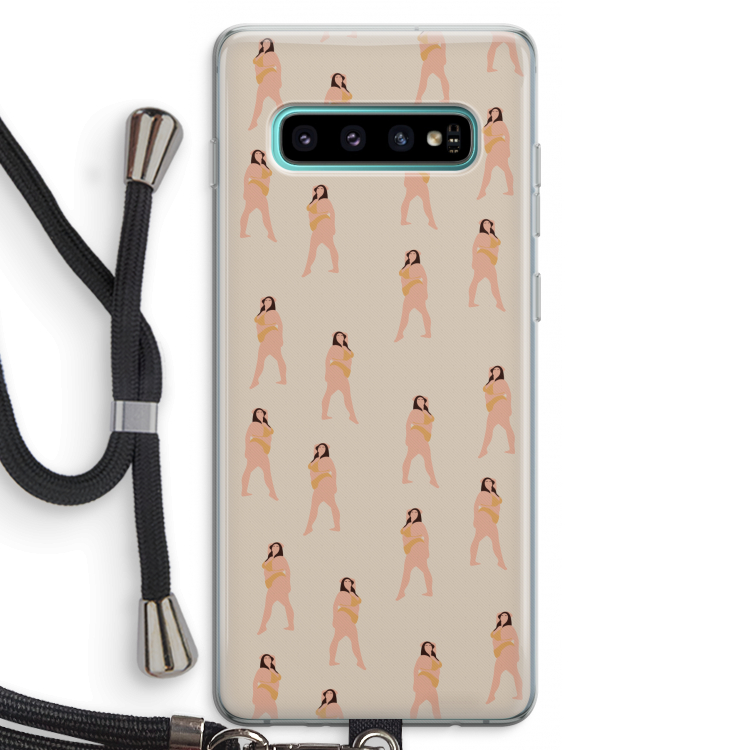 You're so golden: Samsung Galaxy S10 Plus Transparant Hoesje met koord