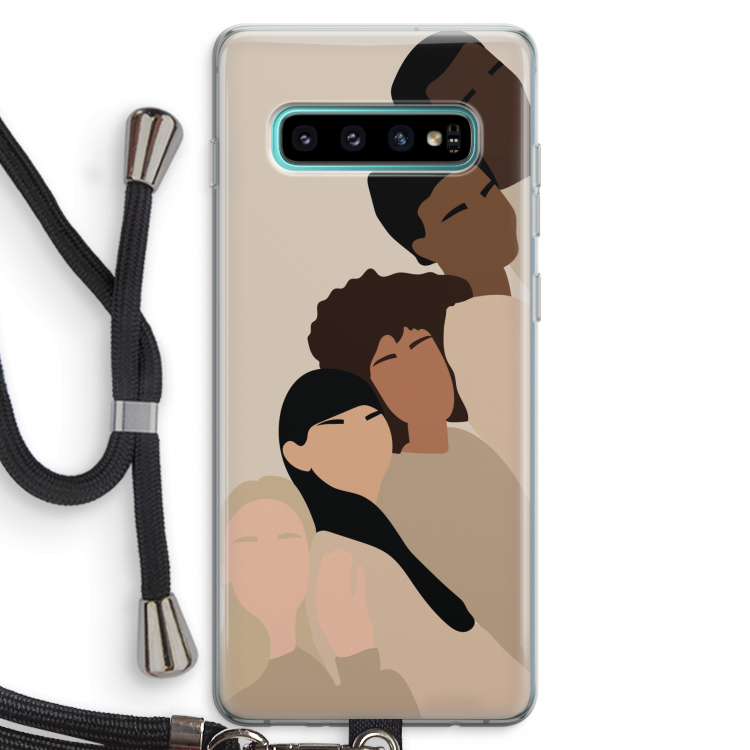 Sweet creatures: Samsung Galaxy S10 Plus Transparant Hoesje met koord