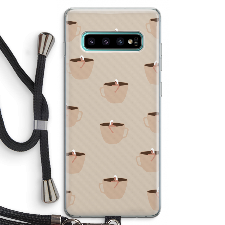 Morning coffee: Samsung Galaxy S10 Plus Transparant Hoesje met koord