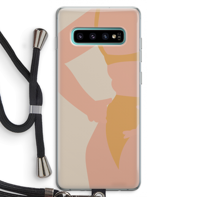 Bikini body: Samsung Galaxy S10 Plus Transparant Hoesje met koord