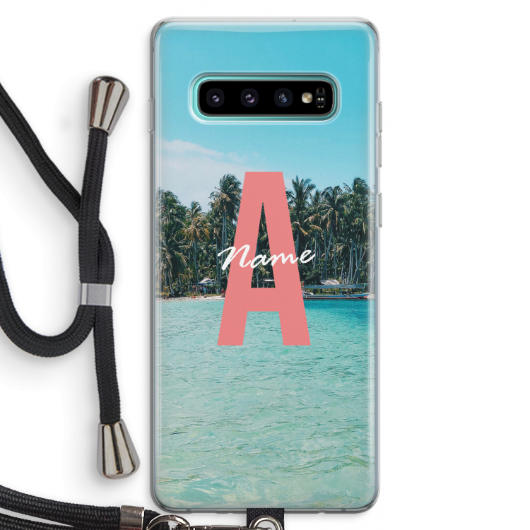 Pacific Dream: Samsung Galaxy S10 Plus Transparant Hoesje met koord
